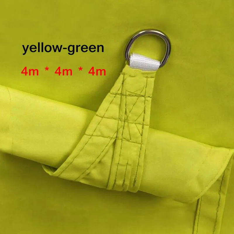 Polyester Outerdoor Rainproof Canvas Pool Sun Shelter Outdoor Canopy Garden Patio Shade Sail Awning Camping Shade Cloth - Цвет: Yellow-4x4x4