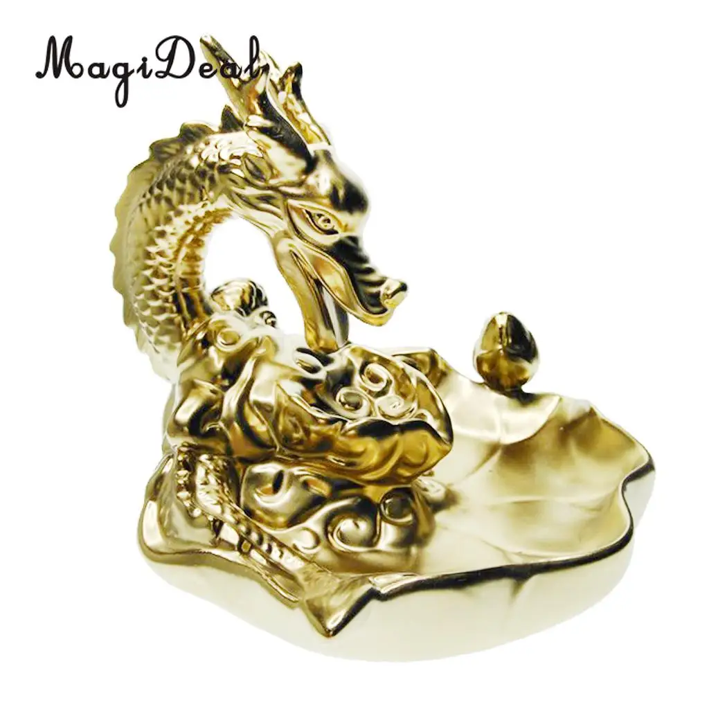 Traditional Chinese Dragon Incense Holder Porcelain Backflow Incense Burner Smoke Tower Incense Burners