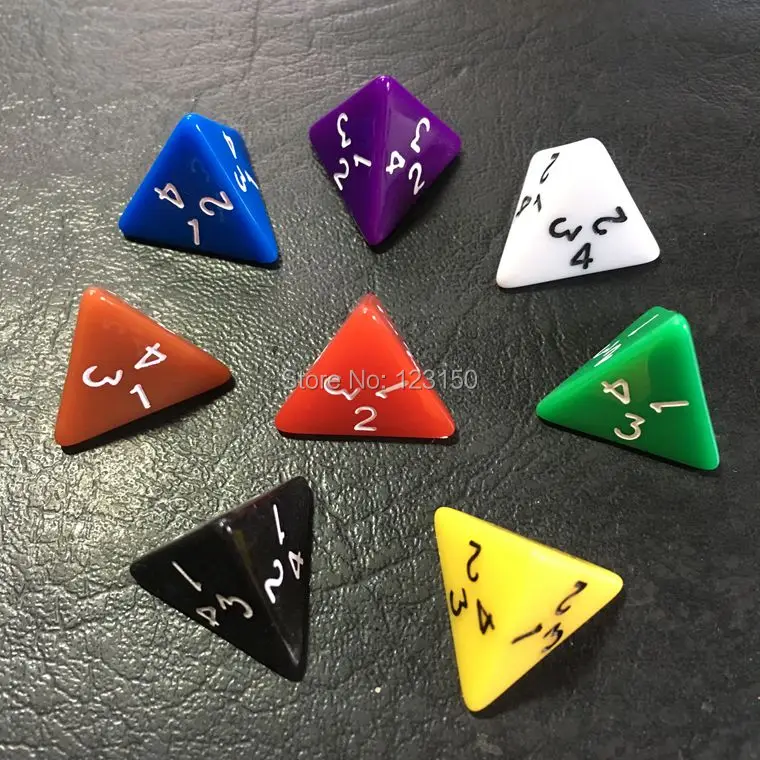 

DC-038 Plastic Dice, 4 Sides with Numbers, Digital Dice, 100pcs/lot, Free Shipping