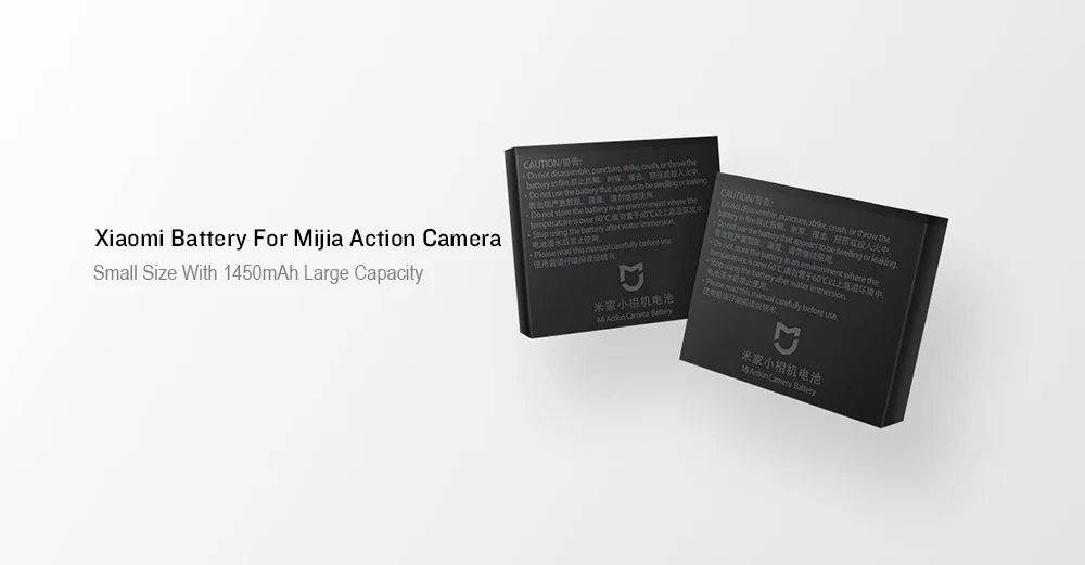 Xiaomi Mijia RLDCD1FM аккумулятор с двойным зарядным устройством для Xiaomi Mijia Action 4K mini Cam аксессуары 1450 мАч