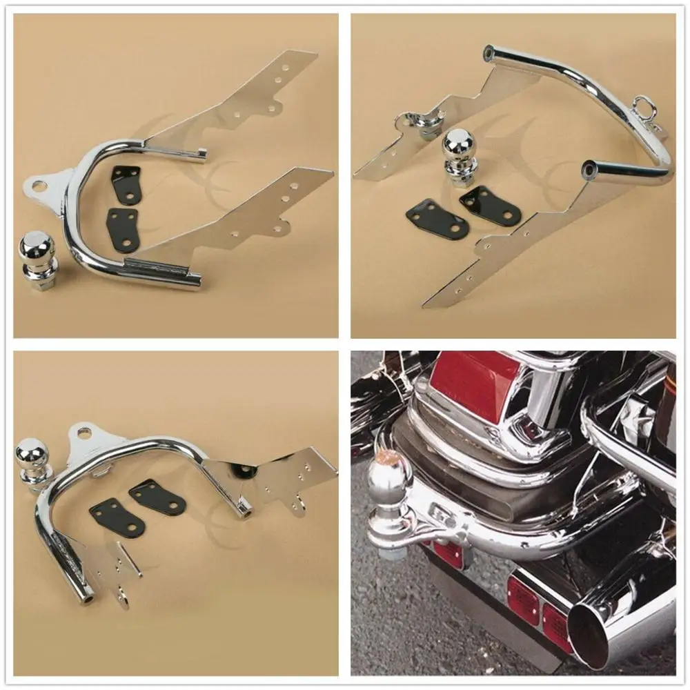 

Chrome Trailer Hitch W/ Ball For Harley 80-08 Motorcycle Touring Electra Road King Tour Glide FLT FLHT FLHR 1994-2008 05 06