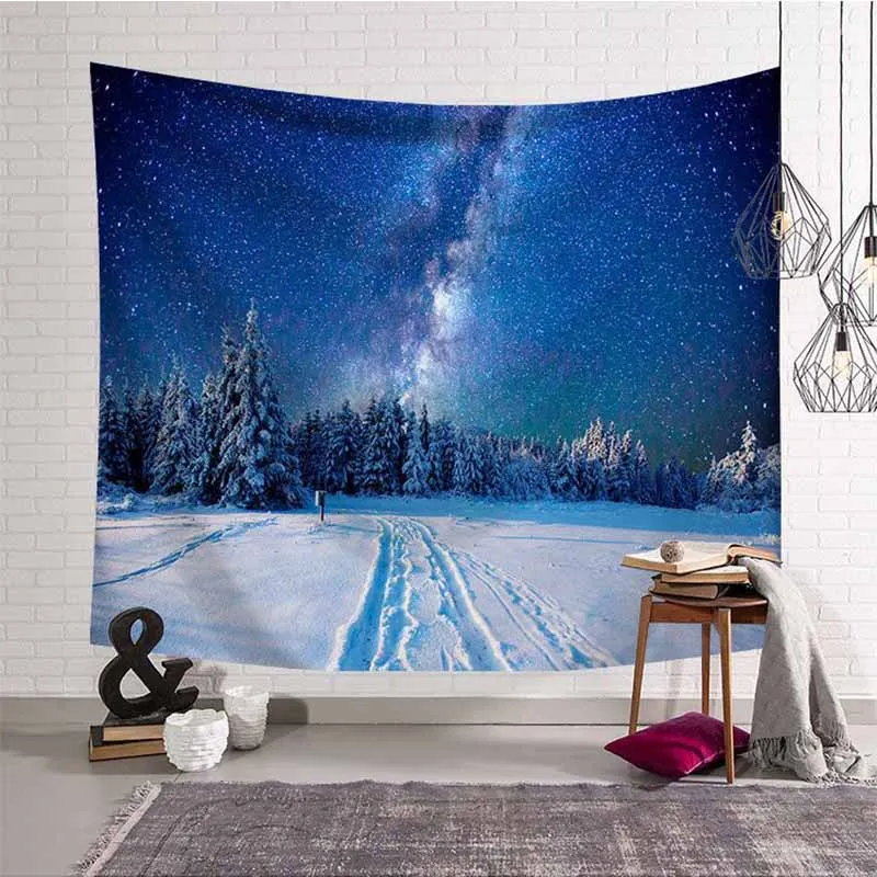 Lannidaa Psychedelic Starlight волк лес гобелен настенный макраме HomeDecorative Тонкий пляж полотенце простынь настенный гобелен - Цвет: Color 4