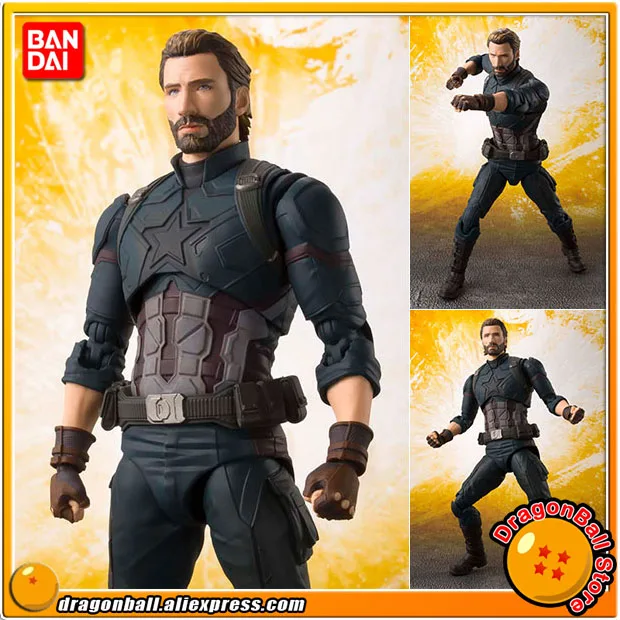 Japan Anime Avengers: Infinity War Original BANDAI Tamashii Nations S.H. Figuarts / SHF Action Figure - Captain America japan anime street fighter original bandai tamashii nations shf s h figuarts action figure chun li