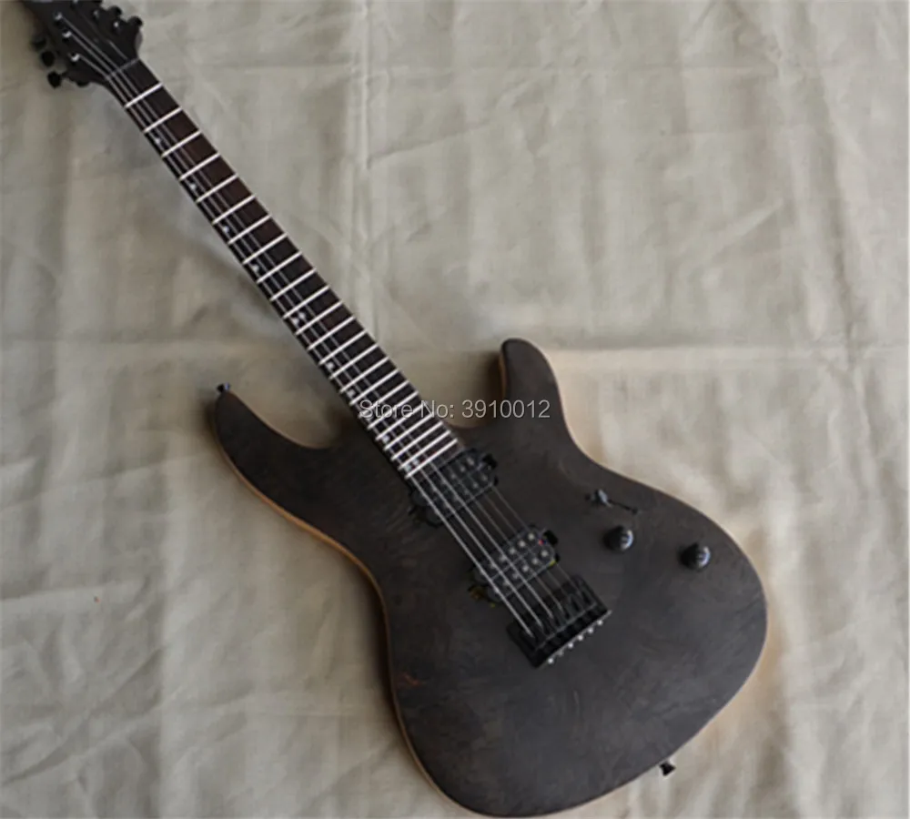 

Custom MAYONES 6 strings guitar with Neck Through Body top electric guitars Black hardware