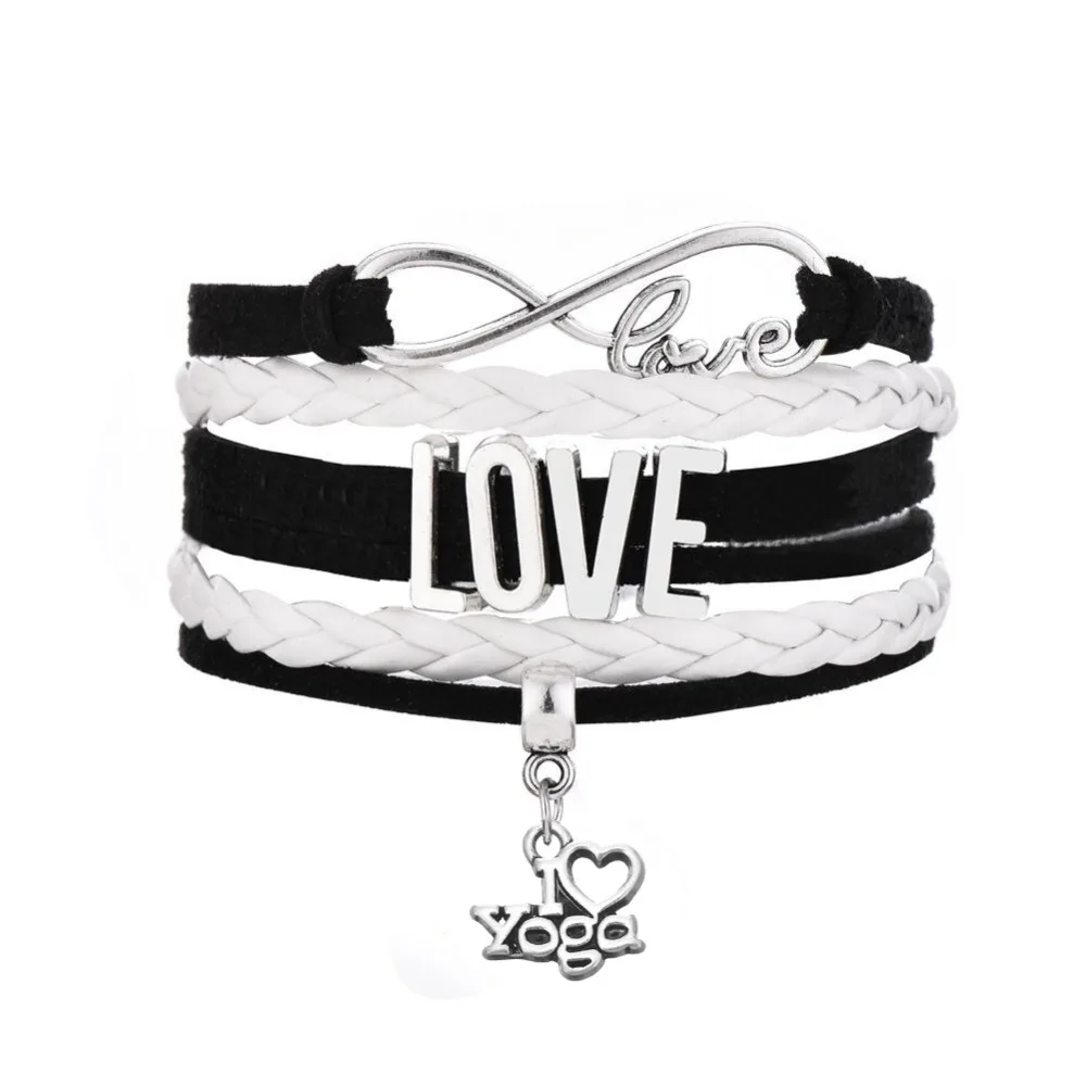 

Dawapara Hot sale high quailty Infinity LOVE YOGA wrap bracelets for women men
