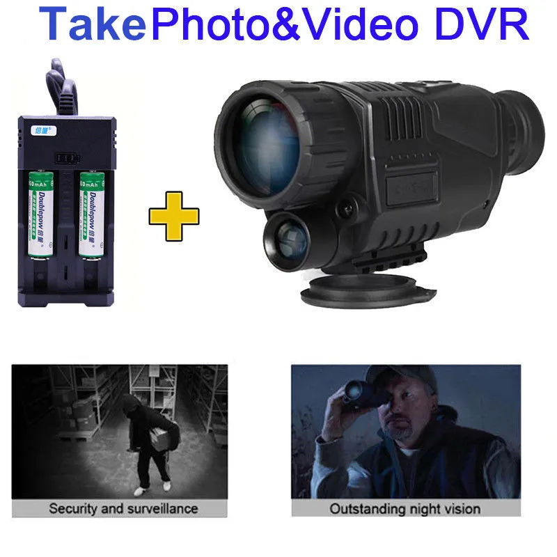 Цифровой Ночное видение монокулярное Видео Фото DVR Регистраторы бинокль ИК