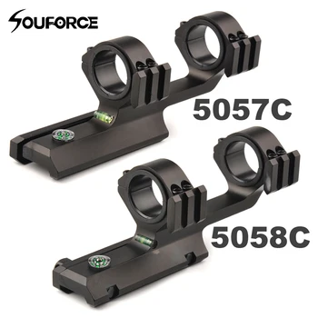 

2 Shape 25.4mm/30mm Rifle Scope Mount Rings with Spirit Bubble Level and Compass Fit 20mm Weaver Picatinny Rail for Hunting