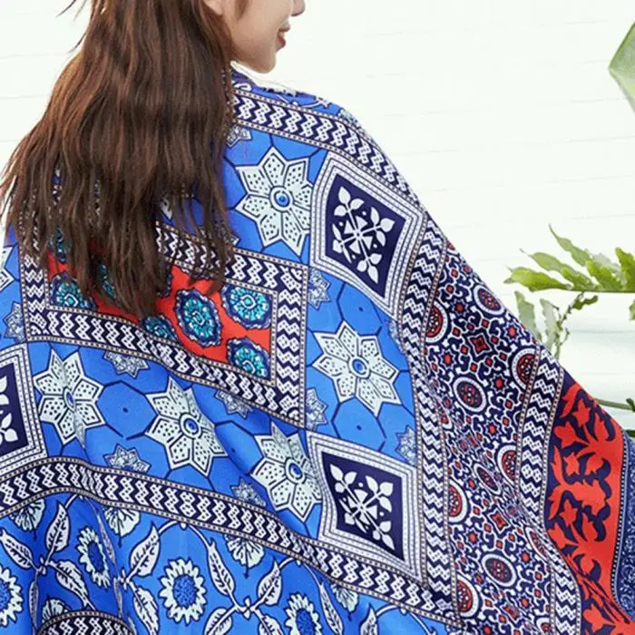2019 недавно для женщин Boho шаль печатных пляжный шарф Этническая путешествия Приморский обёрточная бумага