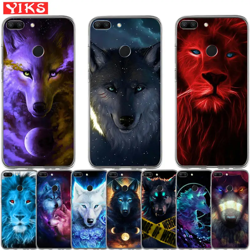 

Starry animal lion wolf pattern Case Coque For Huawei Honor 10 9 8 Lite 7 7A 7X 7C 6A 6X Silicone Case Cover Fundas Capinha Etui