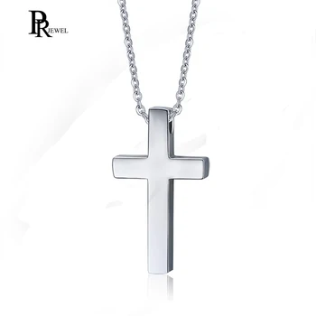 

Small Mens Simple Stainless Steel Cross Pendant Necklace 20 Inch Stainless Steel Chain
