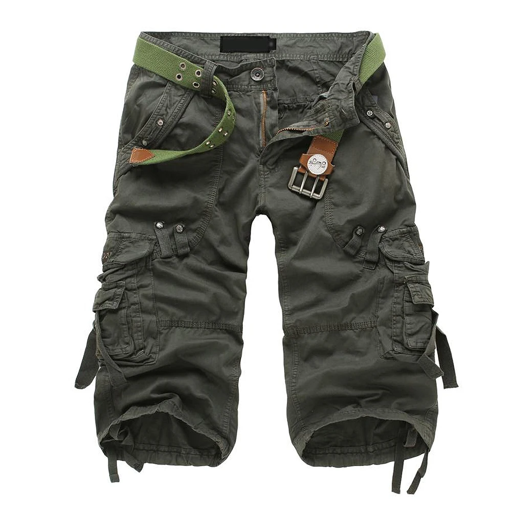 NEW Military Cargo Pants Multi pocket Army Green 34 yards Capri pants ...