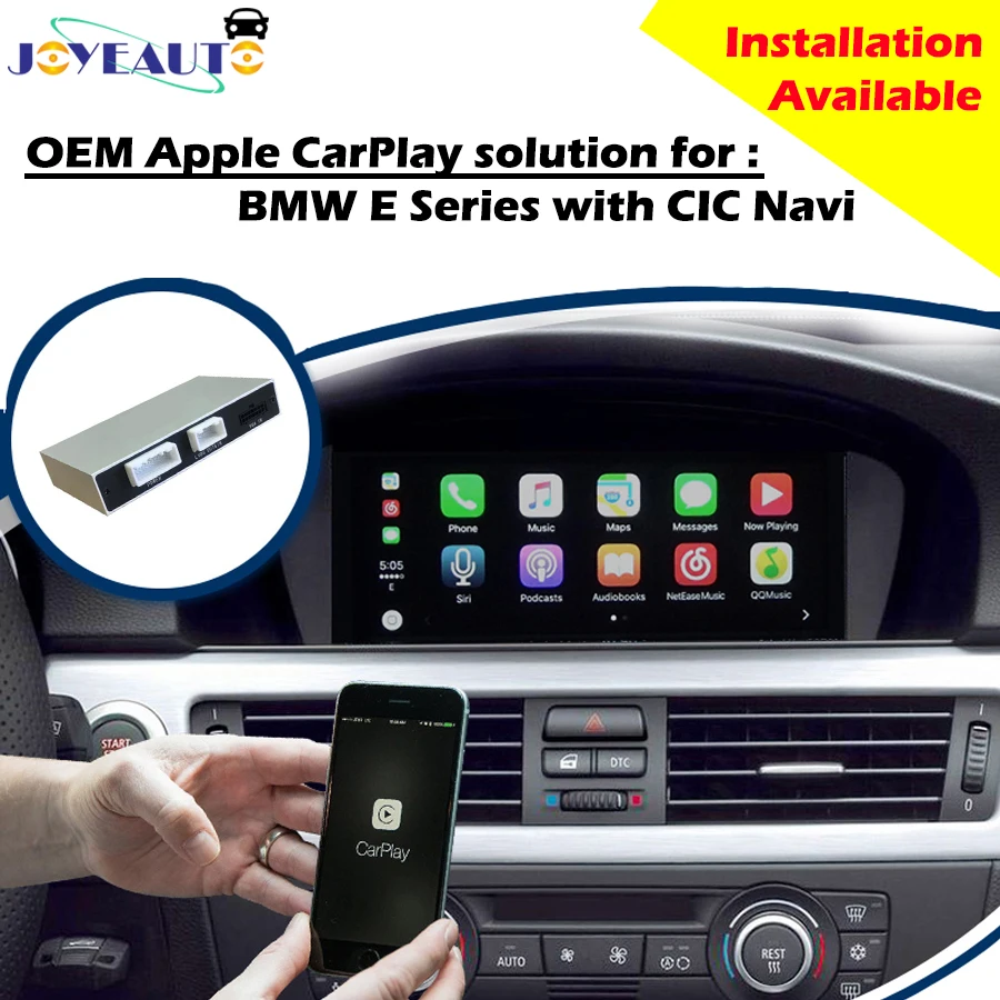 

Aftermarket E series CIC OEM Apple Carplay Android Auto Upgrade for BMW 2009-2014 MY Reverse Camera car play with Waze Spotify