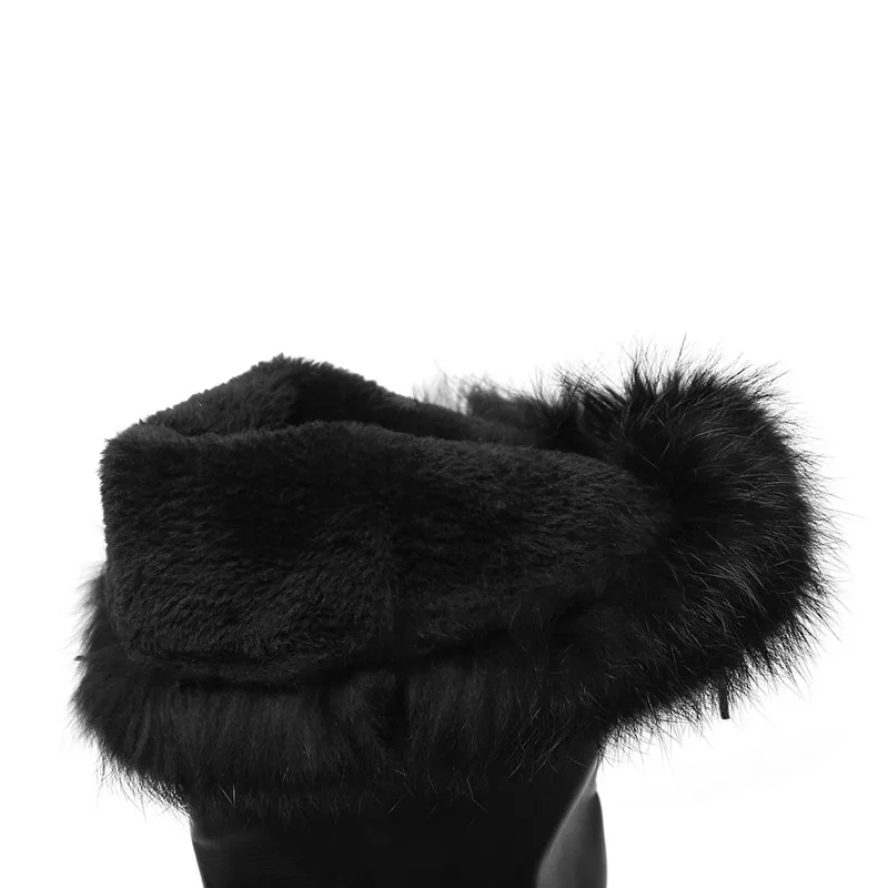 Ceny MORAZORA 2020 rosja najnowsze buty zimowe damskie ciepłe grube futrzane zakolanówki buty zip zasznurować moda śnieg buty damskie buty