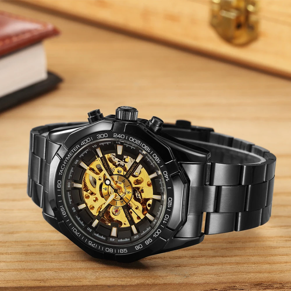 black Dial automatic watch men