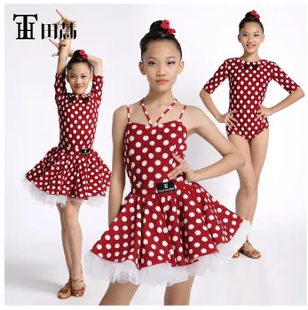 

2017 new children performance clothes practice fashion ballroom dance latin dress 3pcs set high quality free shipping hot sale