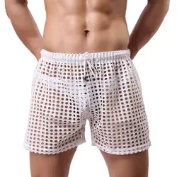 Мужские сетчатые Шорты для сна, спортивные шорты для фитнеса, быстросохнущие шорты-бермуды Masculina, короткие мужские футболки