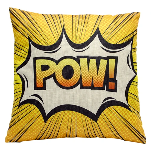 Красочные Мультяшные комиксы чехол для подушки с надписью Pow Boom льняная Наволочка декоративная наволочка для дома - Цвет: Pattern 2