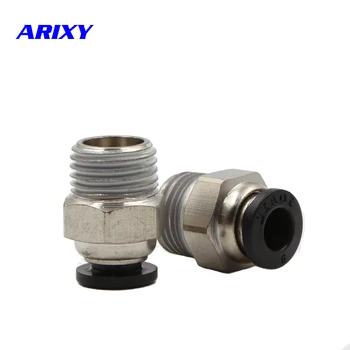 

PC air connector Male thread pneumatic air fittings PC4-M5 PC6-02 PC8-02 gas fitting air tube Straight connection