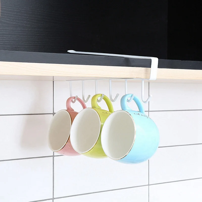 Urijk Kitchen Storage Rack Holder Cup Board Hanging Hook Hanger Multifunctional Home Accessories Cooking Tools Towel Storage