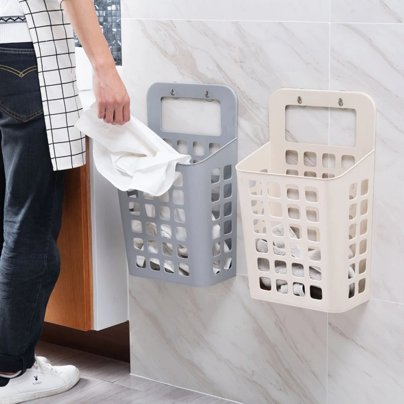 Cesta con ventosa para colgar ropa sucia, de plástico de gran tamaño|Botellas, tarros y cajas| - AliExpress