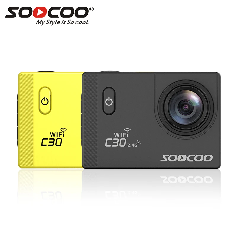 

SOOCOO C30 / C30R Action Camera 4K Gyro Wifi Adjustable Viewing angle 170 Degrees 2.0 LCD NTK96660 IMX078 30M Waterproof Camera