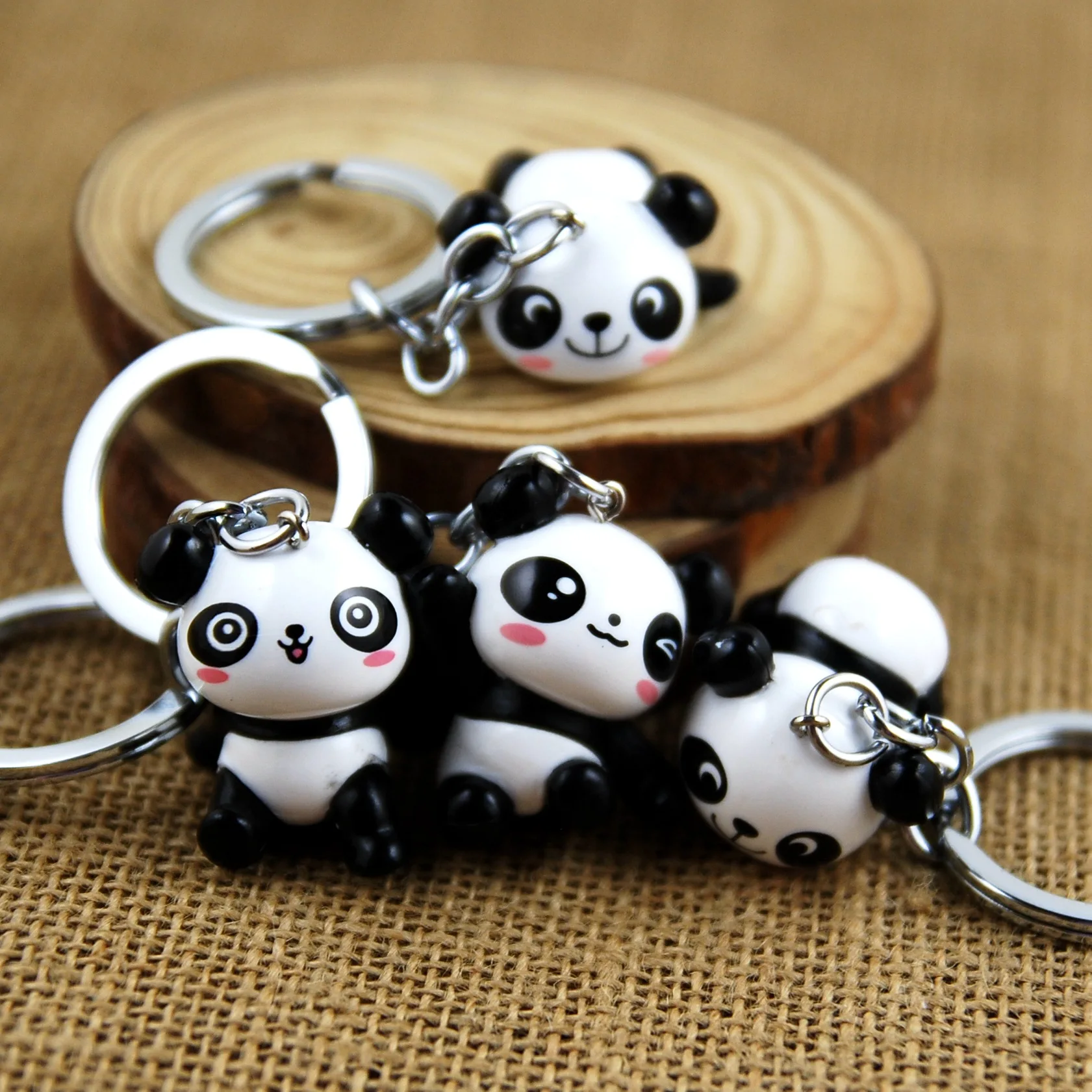

Cute cartoon panda key chain pendant, personal event promotion, little gift