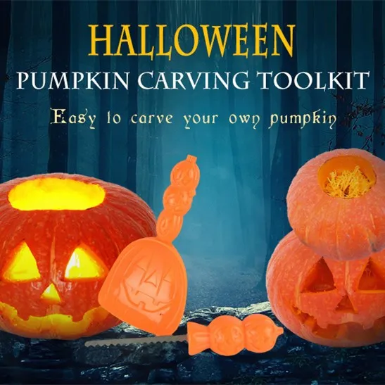 

Halloween Pumpkin Carving Tool Durable Using Sculpting Set DIY Pumpkin Safe Engraving No Sharp Blade For Children To Play