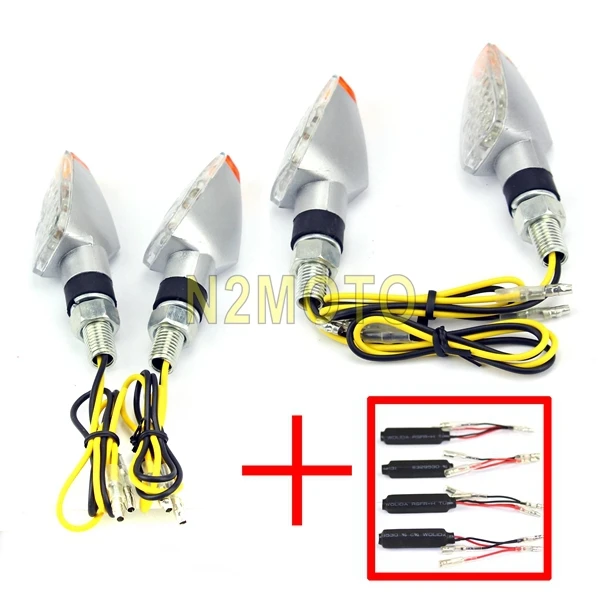 

UNIVERSAL 4X CUSTOM TURN SIGNAL LIGHT AMBER 14PCS LED INDICATOR LAMPS WITH RESISTOR FOR MOST MOTORCYCLE WITH 10MM HOLE FAIRING
