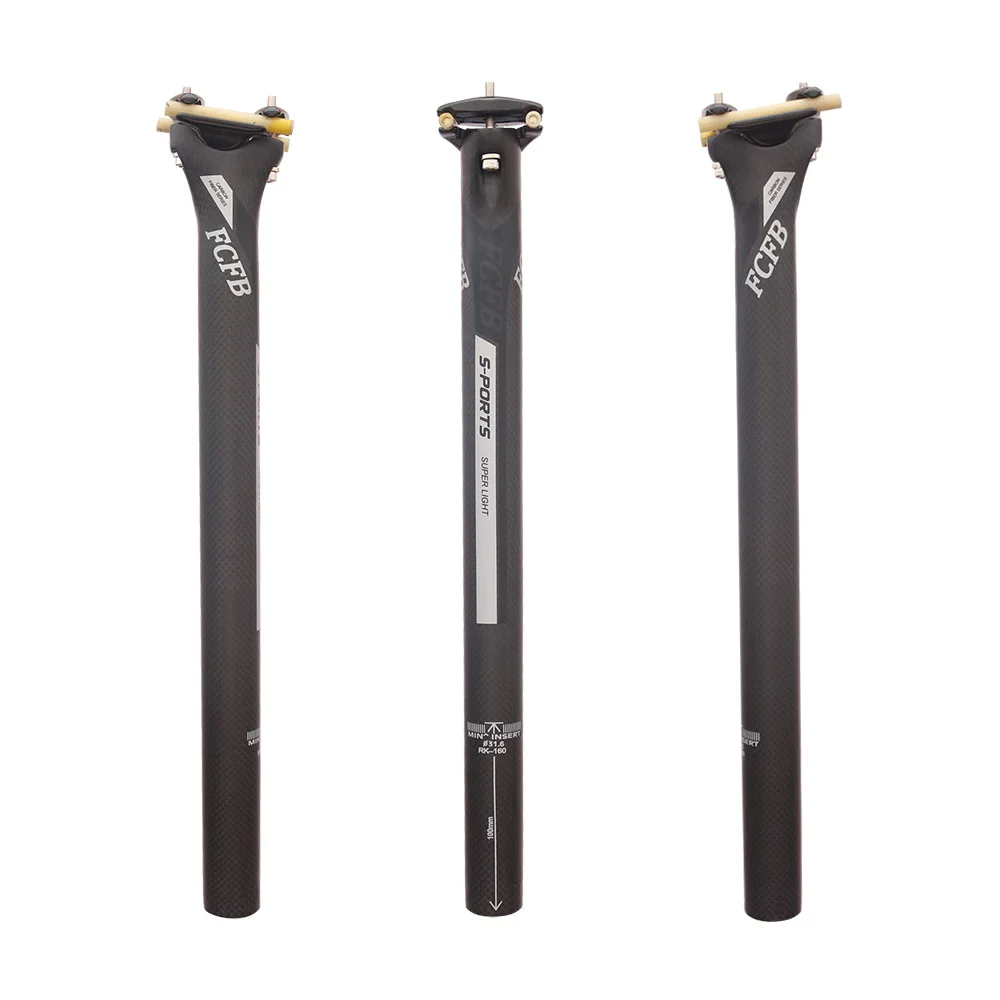 FCFB sliver black Carbon seatpost 27.2 31.6 30.8 MTB bicycle seat post