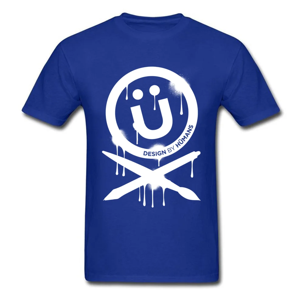Camisa T Shirt New Arrival O Neck DBH Artist Series Splattered Logo Pure Cotton Young Tops Tees Design Short Sleeve Tops Tees DBH Artist Series Splattered Logo blue