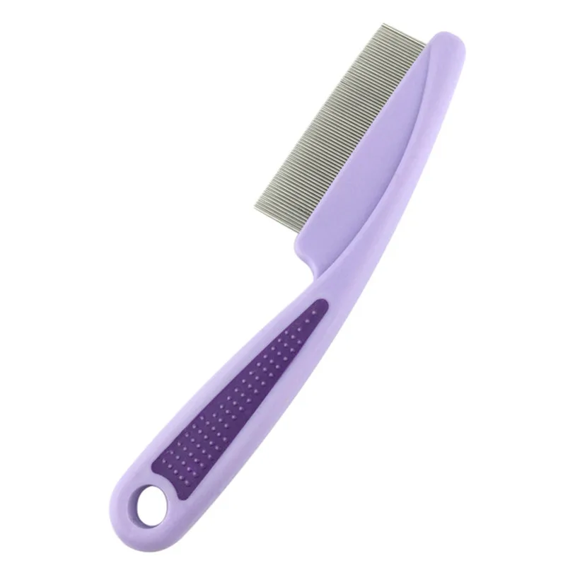 Dog Pet Hair Grooming Comb Flea Shedding Brush Puppy Cat Dog Handhold Stainless Hair Combs Cat Dog Bath Cleaning Supplies 40DC25 (1)