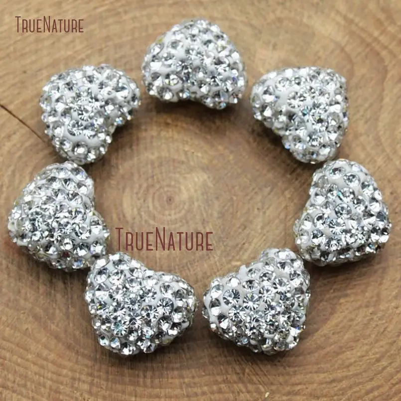 20171218-BE9071- Clay Beads Pave White Rhinestone Heart Shape Beads_2