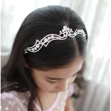 Стразы для маленьких девочек, тиара, повязка на голову, лента для волос, стразы, свадебный цветок, украшение для волос для девочек, аксессуары для волос с кристаллами