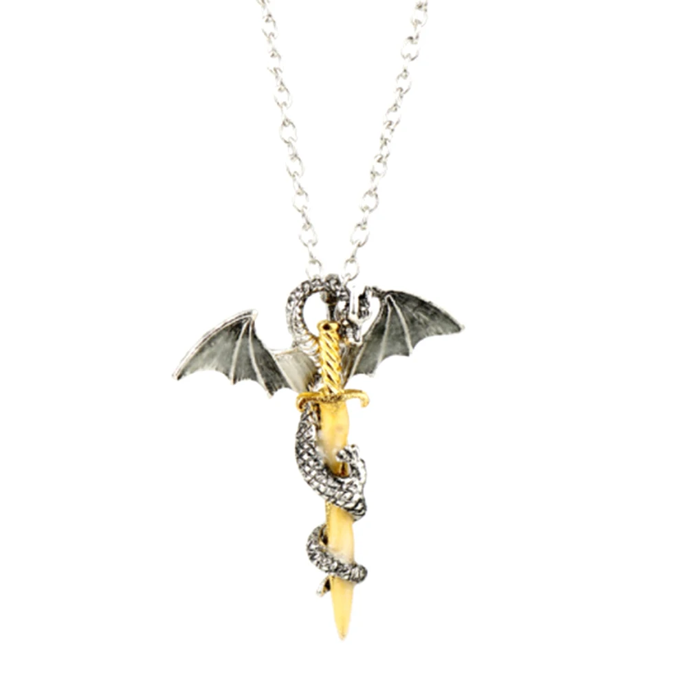 

Dragon Sword Pendant Necklace Game Of Throne Neck Lace Glow In The Dark