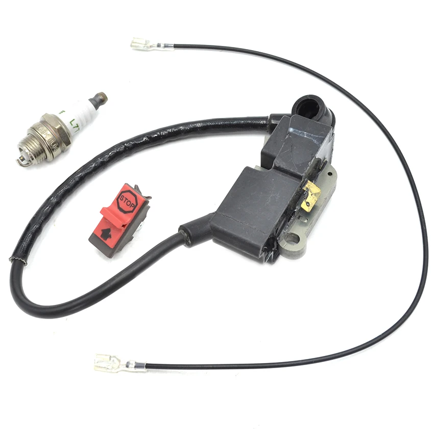 Chainsaw Ignition Coil On Off Swtich Spark Plug Kit For Husqvarna 362 365 371 372 372XP 390 Chainsaw 48mm cylinder piston kit for husqvarna 362 365 371 372 xp cut off saws chainsaw