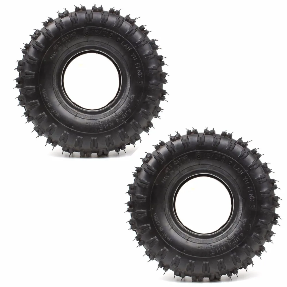 

2 PACK OF 4.10-4 410-4 Rear Tyre Tire & Tube For Garden Rototiller Snow Blower Go Cart INS