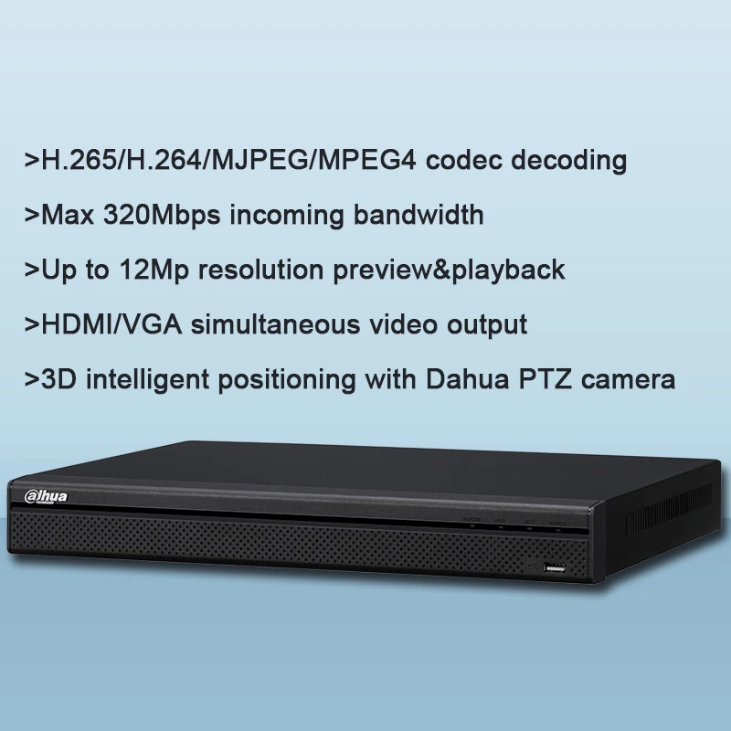 Dahua 8CH 16CH 32CH NVR5208 4KS2 NVR5216 NVR5232 H.265 Pro сети видео Регистраторы до 12MP face