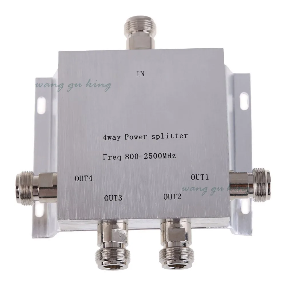 

4-Way N Female Power Divider Splitter 800-2500MHz for GSM CDMA 2G 3G PCS Booster Signal Booster Repeater Divider