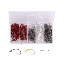 FreeFisher 160 шт. набор рыболовных крючков с колючей спинкой рыболовный крючок для спорта на открытом воздухе крючки с пластиковой коробкой