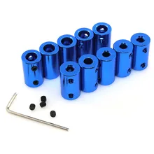 Acoplador de eixo flexível azul 5*8mm 5*5mm, alumínio, acoplador com parafuso para motor de passo acessórios 3d peças da impressora
