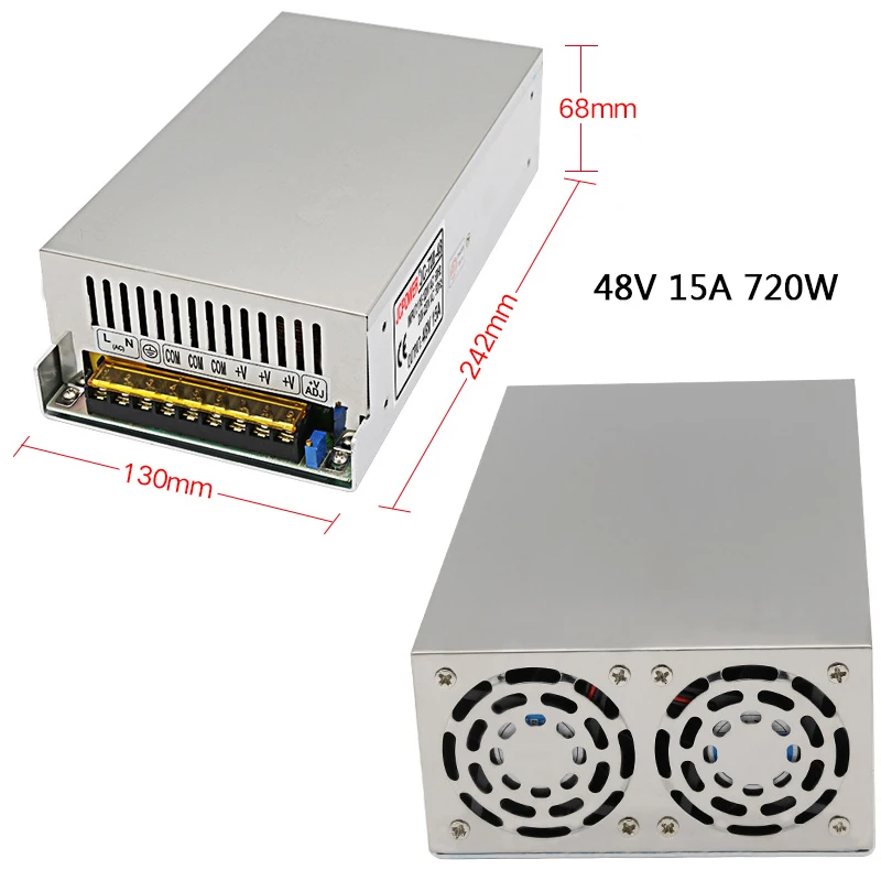 DC48V 3A/5A/7 5/10A/12.5A/15A светодиодный импульсный источник питания AC110V 220V к DC 48V
