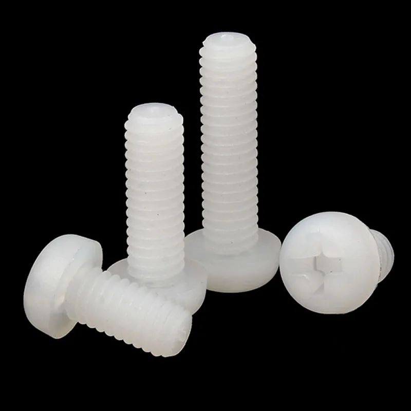 

nylon screw bolts M2 M2.5 M3 M4 M5 M6 M8 M10 Nylon Plastic insulation Phillips Cross Recessed round pan Head Machine Screw