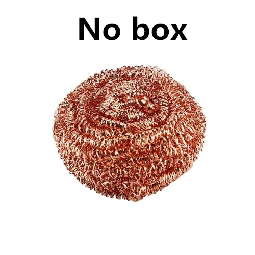 No Box Очищающий шар для распайки паяльника, сетчатый фильтр, насадка для очистки, наконечник медной проволоки, Шариковая металлическая коробка для шлаков, чистый шар - Цвет: No Box