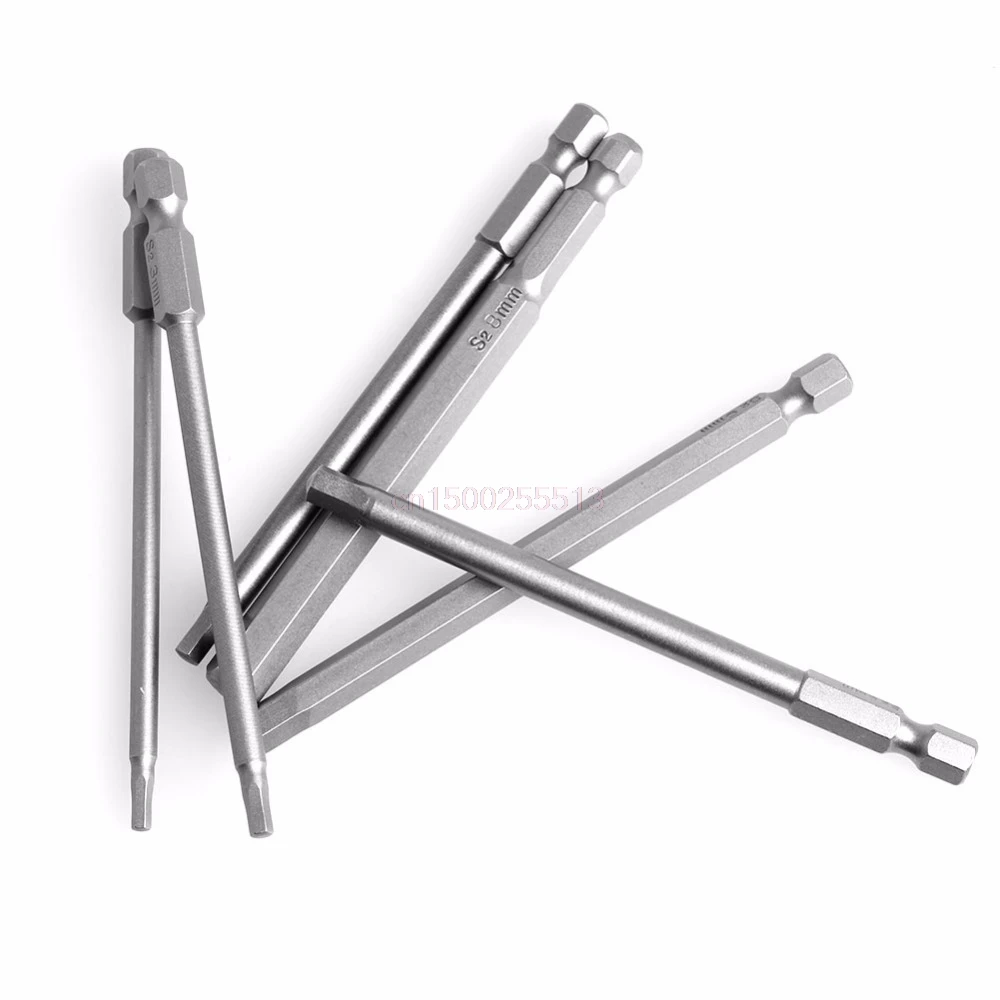 6 шт./компл. T2.5 T8 100 мм Магнитная отвертка Torx биты 1/4 &quotшестигранный