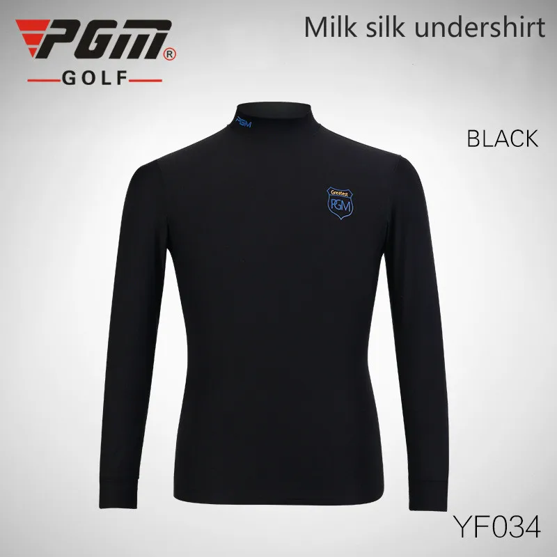 PGM футболка для гольфа теплые обтягивающая высокоэластичная антистатические блузка для мужчин гольф майка с цвет черный, белый, серый Размеры M-XXL