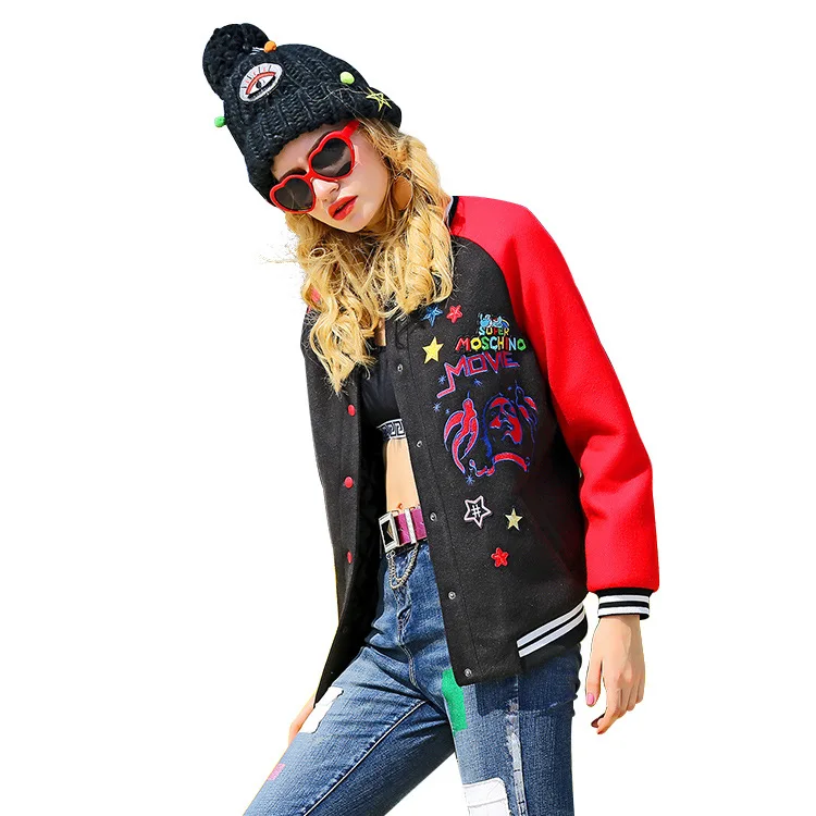 Buy 2017 Women Bombers Jacket Punk Spring Baseball