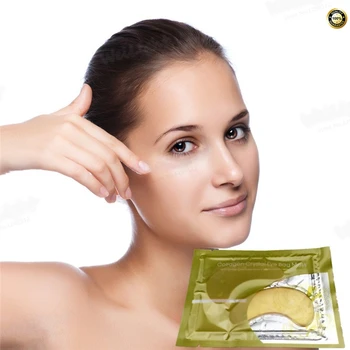 

2017 New Gold Hydrogel Eye Patch 2 pcs Gel Mask Skincare Dilute The Black Eye Fine Lines Eye Mask Replenishment