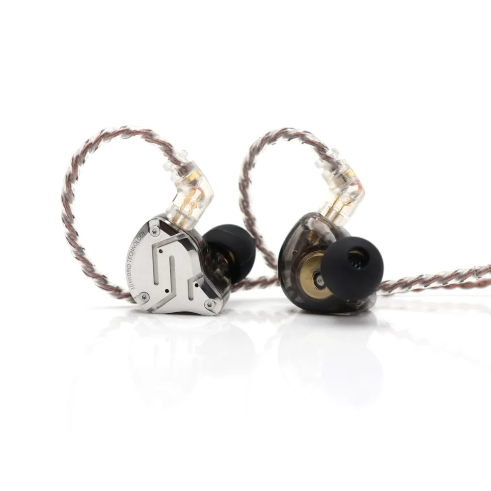 

KZ ZS10 Pro 4BA+1DD 5 Driver in-Ear HiFi Metal Earphones with Stainless Steel Faceplate 2 Pin Detachable Cable