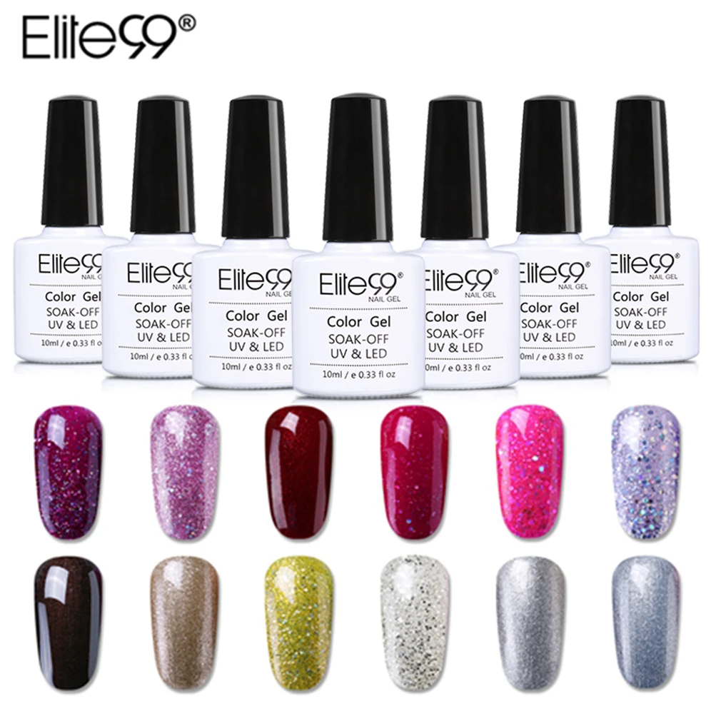 

Elite99 10ml UV Gel Nail Polish Glitter Pear Series Long Lasting Gel Nail Art Varnish Semi Permanent Nail Gelpolish Manicure