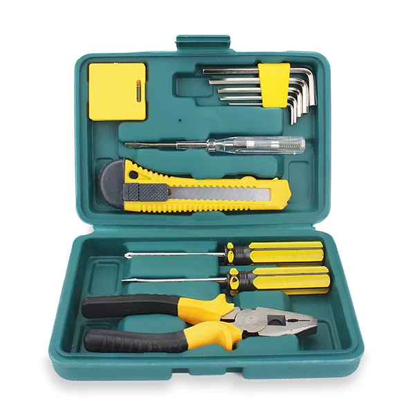 12pcs Basic Carry Hardware Tool Box Accessory Repair Home Tools Kit 12pcs Basic Carry Hardware Tool Box Accessory Repair Home Tools Kit Case